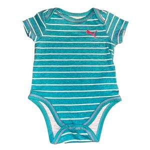 3-6 Month Teal and Pink Puma Onesie